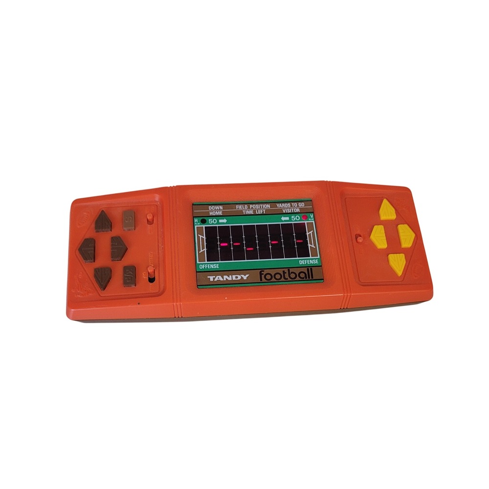 Tandy Football Handheld Electronic Game Vintage Radio Shack 60-2156 Tested Works